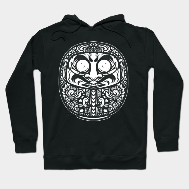 Daruma Tribal Hoodie by Barabarbar artwork